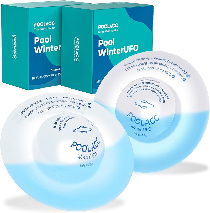 POOLACC 4-in-1 Winter Pool Closing Kit for Above-Ground & In-Ground Pools, Treats Up to 30,000 Gallons Pool Winterizing Kit, Long-Lasting Easy-to-Use Swimming Pool Clarifier & Enzyme (2-Pack) - Image 1
